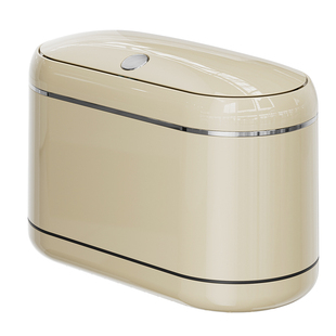 桌面垃圾桶按压式高颜值窄缝带盖客厅餐桌卧室床头柜书桌小号纸篓