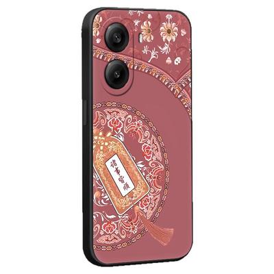 皑晨适用于红米turbo4网红爆款redmiTurbo4新款手机外壳。红迷turbo4软硅胶24129rt7cc复古民族风6.67寸防摔