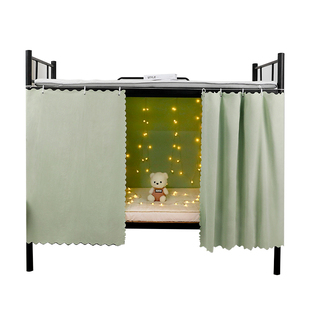 纯色床帘大学生宿舍遮光布上下铺床遮挡帘寝室床围上床下桌桌帘