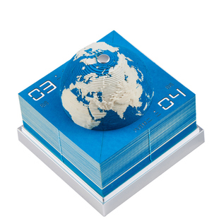 2026纸志地球日历模型蛇年台历创意摆件模型手撕纸雕立体新年礼物