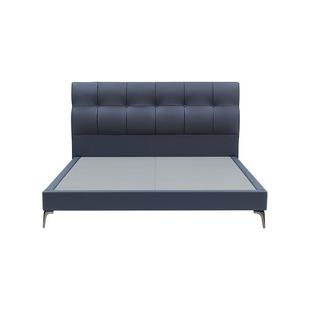 金可儿皮艺床头层牛皮现代简约卧室双人床1.8m大床 静谧圣境