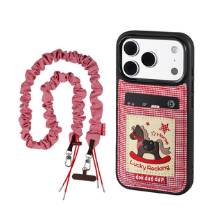 dokdatdap布艺木马新年原创iPhone17pro手机壳个性红色趣味适用苹果16pro手机壳可爱充棉卡通苹果17潮流小众