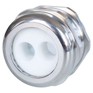 蓝江LAND 多孔电缆金属防水接头耐高温铜镀镍格兰头二孔三孔四孔