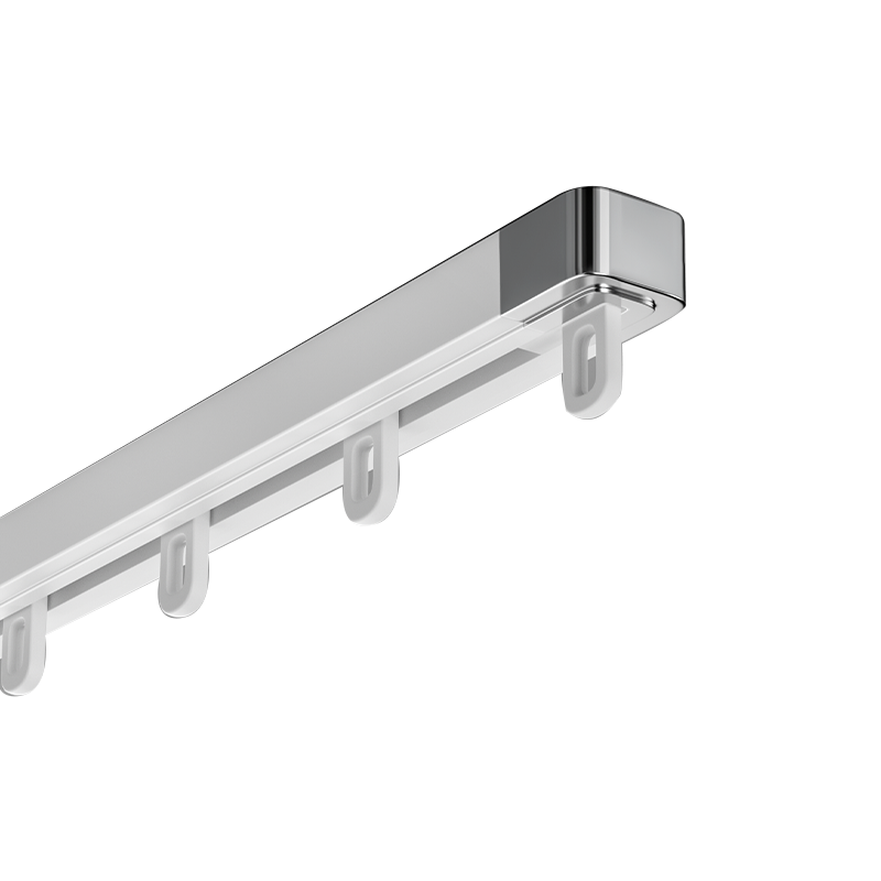 可伸缩窗帘轨道顶装侧装滑轨直轨导轨静音滑道铝合金窗帘盒窗帘杆