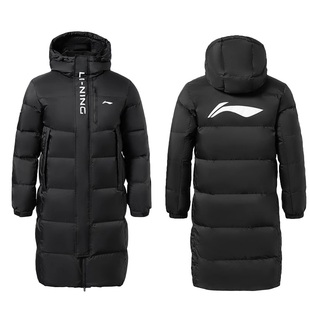 李宁长款羽绒服男款2026新款冬运动外套青少年过膝加厚保暖鸭绒女