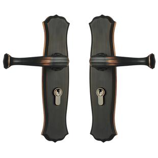 世连泰好铜锁复古家用木门锁黄铜美式室内古铜色卧室房门锁SM1210