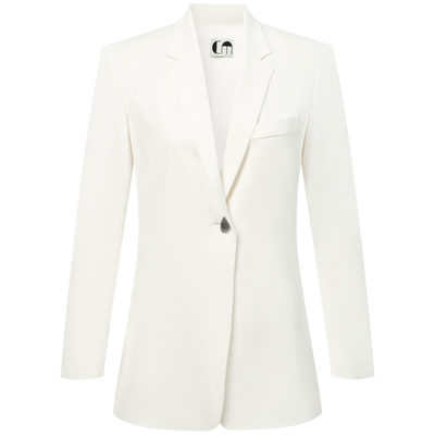 COMMEMOI吕燕春夏女装极简白色西装三醋酸高智感外套（无腰封）