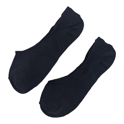 夏季大码隐形袜42-44码黑色浅口船袜后跟防滑硅胶男袜子库存清货