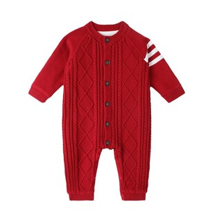 Oakmont婴儿秋冬周岁满月喜庆红色百日宴拜年服礼盒套装 多款可选