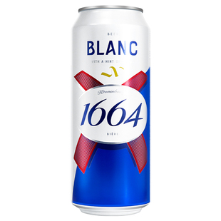 法式1664白啤酒500ml*12罐整箱风味啤酒精酿聚会饮品年货国产