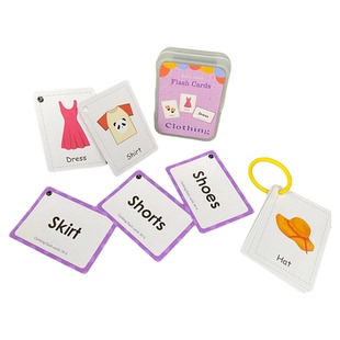 English FlashCards Toys早教英文闪卡数字水果身体部位认知卡片