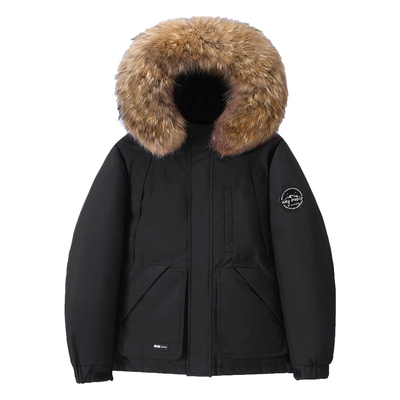 2025新款男款羽绒服加厚短款带毛领白鸭绒户外男女同款冬装外套潮