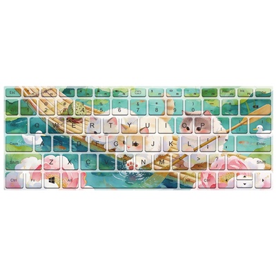 可爱插画笔记本键盘膜电脑防尘套