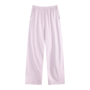 浪莎纯棉睡裤女士长裤夏季2026新款宽松大码裤子简约女款家居裤