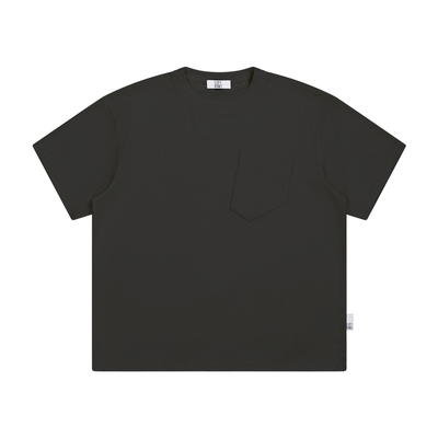 EMPTY REFERENCE雪花肌理复古异形口袋卷边上衣休闲短袖T恤打底衫