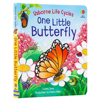 Usborne生命周期系列一只小蝴蝶英文原版绘本 Life Cycles:One Little Butterfly儿童英语阅读图画书精美插画 全彩绘本Lesley Sims
