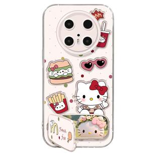 适用华为mate80pro手机壳女款mate70保护套硅胶40epro全包防摔50por软壳RS透明m60好看meta镂空pro+新款KT猫