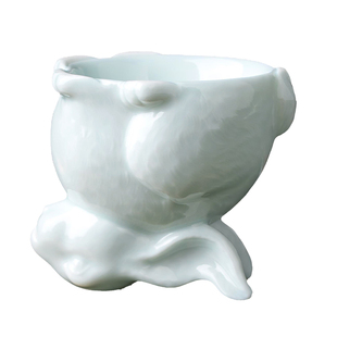 妙莲天香庄晓阳老师手工浮雕主人杯高档青瓷茶杯创意茶具茶宠茶配