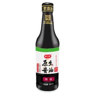 黄花园特级原生酱油500ml粮食酿造无添加剂黄豆生抽调料家用炒菜