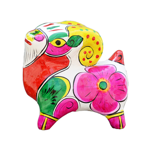 中朴陕西凤翔泥塑牛坐虎中国风特色礼物十二生肖摆件企业定制礼品