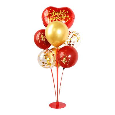 长辈过寿寿字气球桌飘寿宴布置