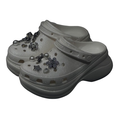 智必星crocs洞洞鞋珍珠水钻鞋扣