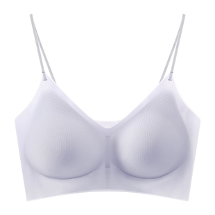 无痕内衣女2025新款爆款细肩带小胸聚拢文胸罩吊带美背运动无钢圈