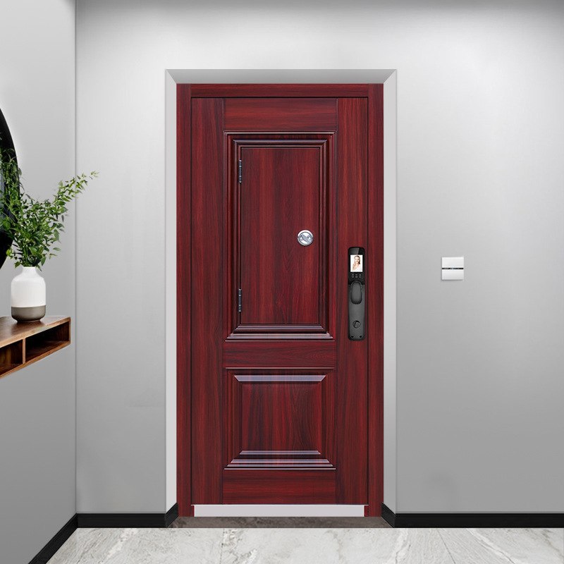 门门入户门透气窗门中门子母门钢质单开门大门指纹锁简约门防盗门