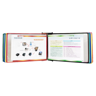 吉武A4壁挂式10页资料展示文件夹文件架 标准作业指导书展示架 10页横向操作指导书车间流水线翻页资料展示夹