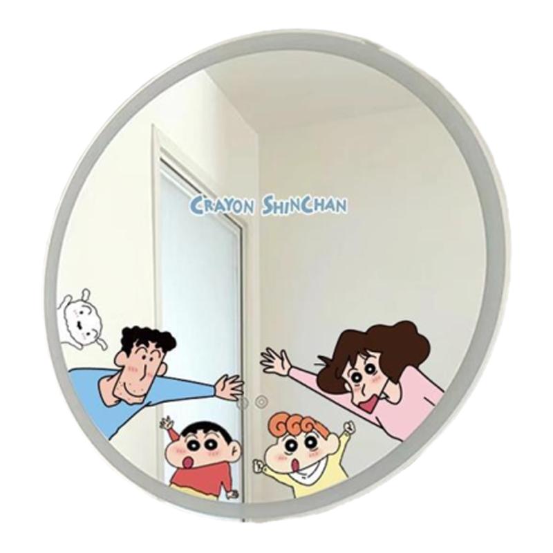 蜡笔小新玻璃门卧室镜子装饰贴纸