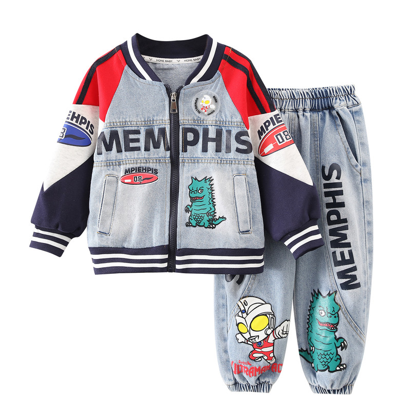 亮灯奥特曼衣服男童棒球服两件套