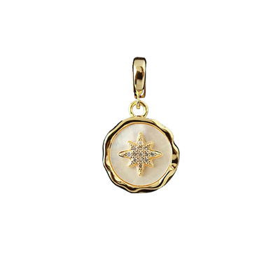 天然贝壳六芒星万能扣吊坠可拆卸