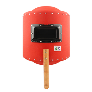 电焊面罩防护手持加厚红钢纸焊工专用氩弧焊全脸脸烤拿焊帽