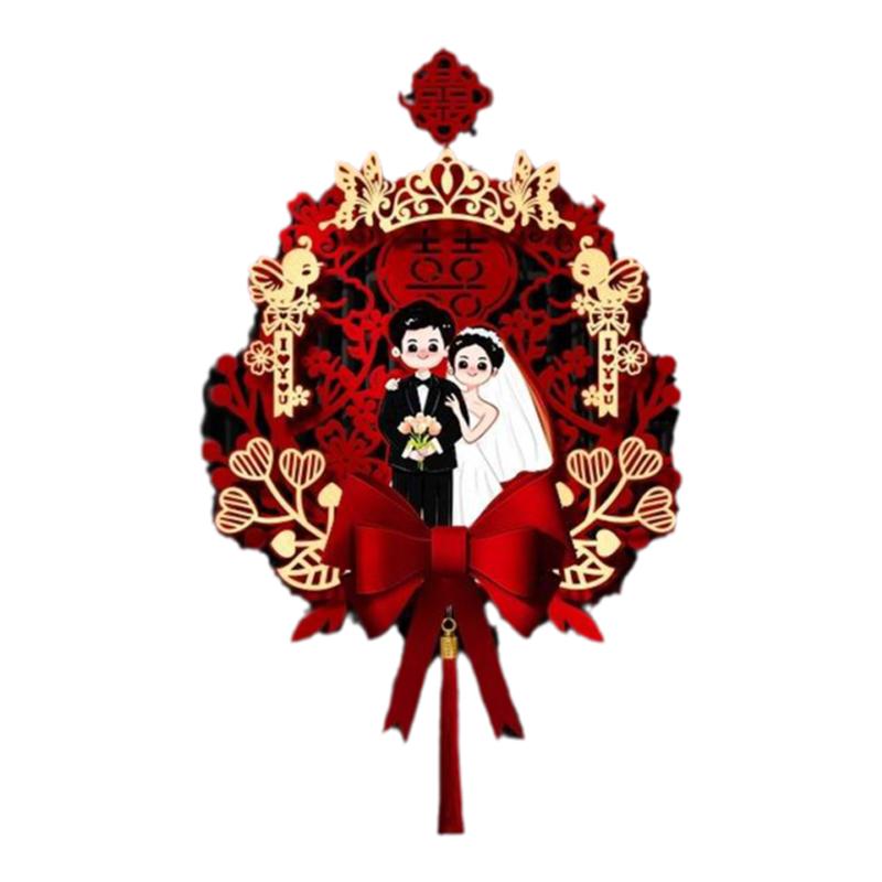 磁吸结婚对联女方结婚磁吸对联