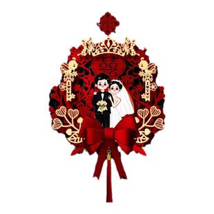 结婚对联男方大门喜联喜字贴新婚女方出嫁婚庆磁吸门联2026新款