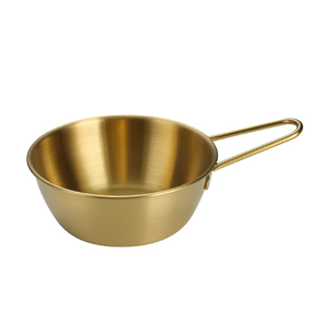 韩式不锈钢米酒碗火锅厅料理碗调料碗酱料碗露营餐具带柄热凉酒碗