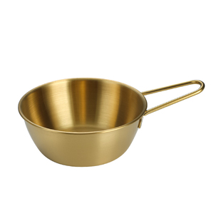 韩式不锈钢米酒碗火锅厅料理碗调料碗酱料碗露营餐具带柄热凉酒碗