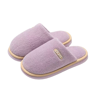 朴西不掉毛棉拖鞋女2025新款秋冬季居家室内保暖冬天加绒厚底棉拖