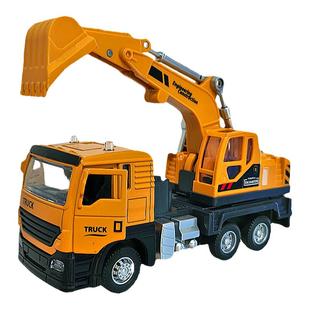 儿童城市建设合金工程车玩具水泥搅拌各类小汽车挖掘吊车大号回力