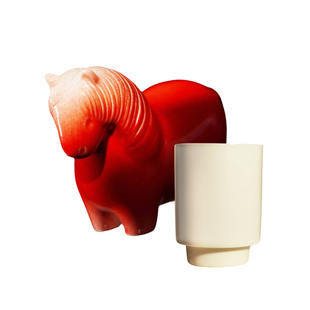 2026马年限定东方雅礼红骏迎祥小马摆件新年礼物羊脂玉杯礼盒套装