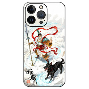 原创中国神话人物二郎神封神榜杨戬插画国潮历史国风周边手机壳周边适用于苹果OPPO华为REALME小米VIVO浮雕