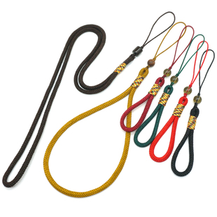 diy文玩玉石挂绳手把件挂件手腕绳吊坠短款手工水瓶水杯手机绳子