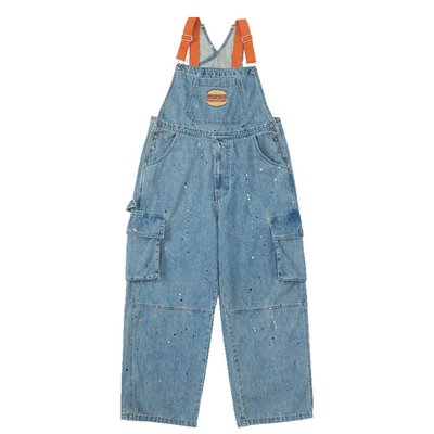 mostwantedlab刺绣泼墨背带长裤