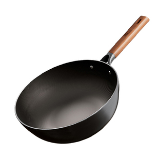 中康大肚锅铁锅深氮无涂层已开锅小铁锅20cm起平底不粘轻巧传统