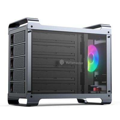 Yottamaster移动硬盘阵列柜RGB灯