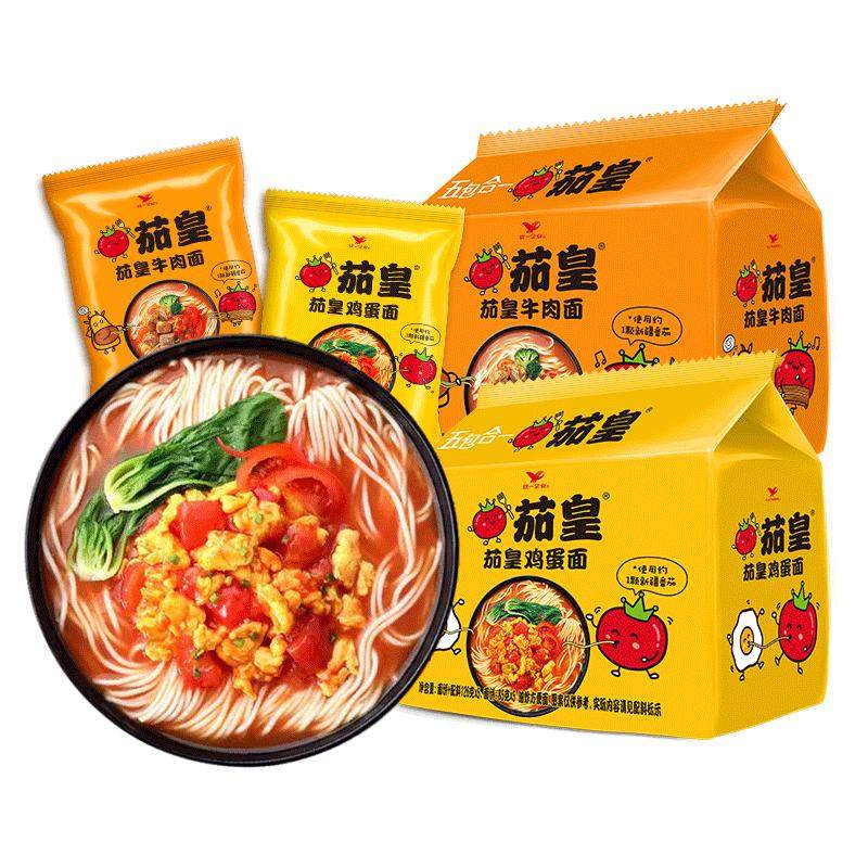 统一茄皇番茄味鸡蛋面牛肉面