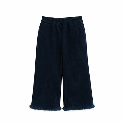 女童灯芯绒加绒微喇裤冬装宝宝