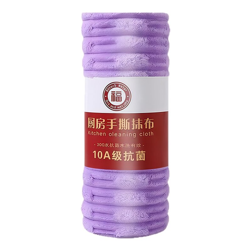 竹节绒周抛手撕吸水加厚洗碗布