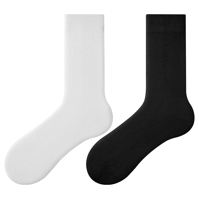子墨大码袜子男士7A抗菌防臭纯棉特大号45-50码加宽加大商务黑袜
