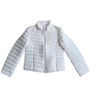 欧货FR25秋冬新款极简立领超轻白鸭绒轻薄款百搭排骨羽绒服外套女